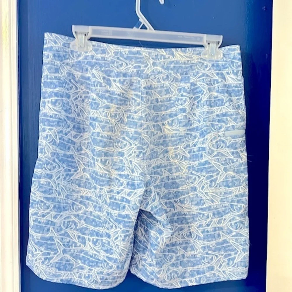 Vineyard Vines Island Chappy Tarpon Fish Pattern Board Shorts Swim Trunks